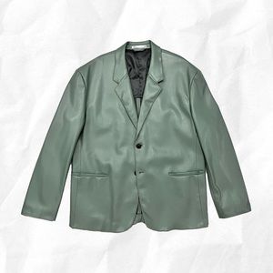 Zara men’s faux leather blazer jacket